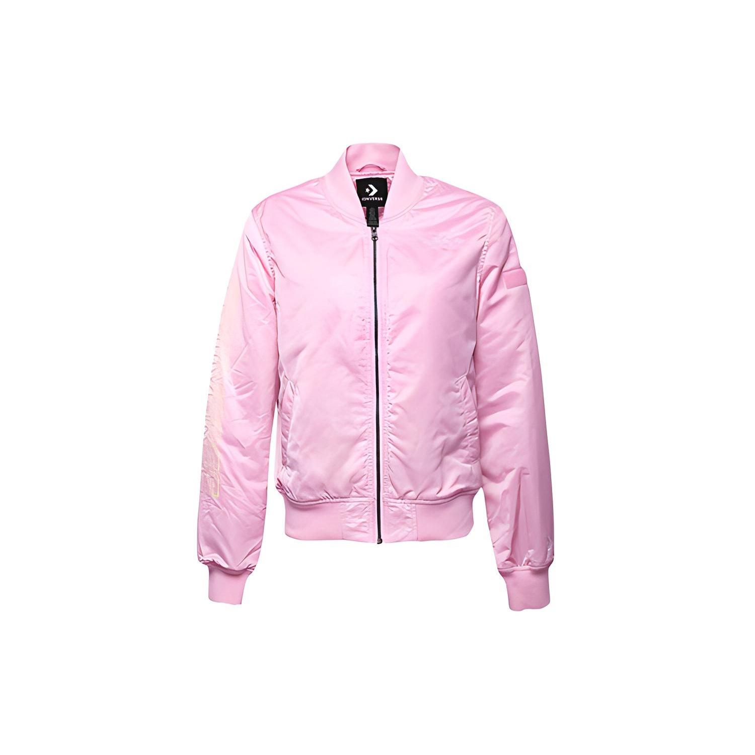 (WMNS) Converse Casual Sports Short Stand Collar Jacket Cherry Pink Women s 10007511-A01 M