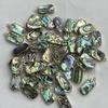 1Pc, Natural Abalone Shell Rectangle Pendant Iridescent Golden Trim Charms for DIY Boho Jewelry Making Necklace & Earrings
