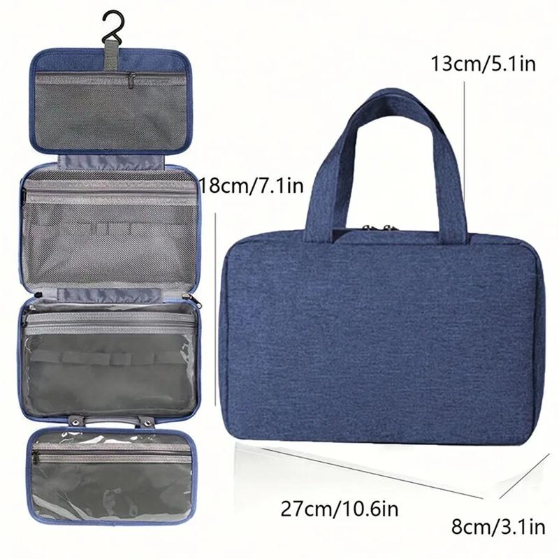 Waterproof Hanging Hook Toiletry Bag Large Folding Handbag Travel Makeup Cosmetic Razor Storage Organizer Case Bathroom Supplies