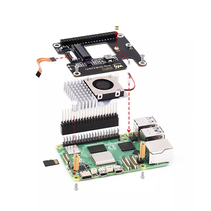 Raspberry Pi 5 PCIe to M.2 NVMe SSD Adapter Bootable Expansion Board