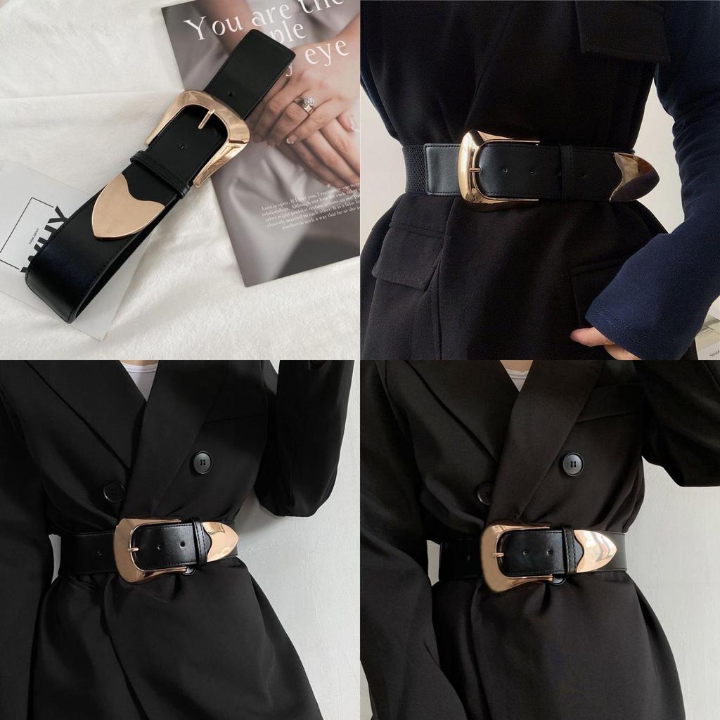 Chic Black Wide Waist Belt For Women Ideal For Dresses And Casual Outfits