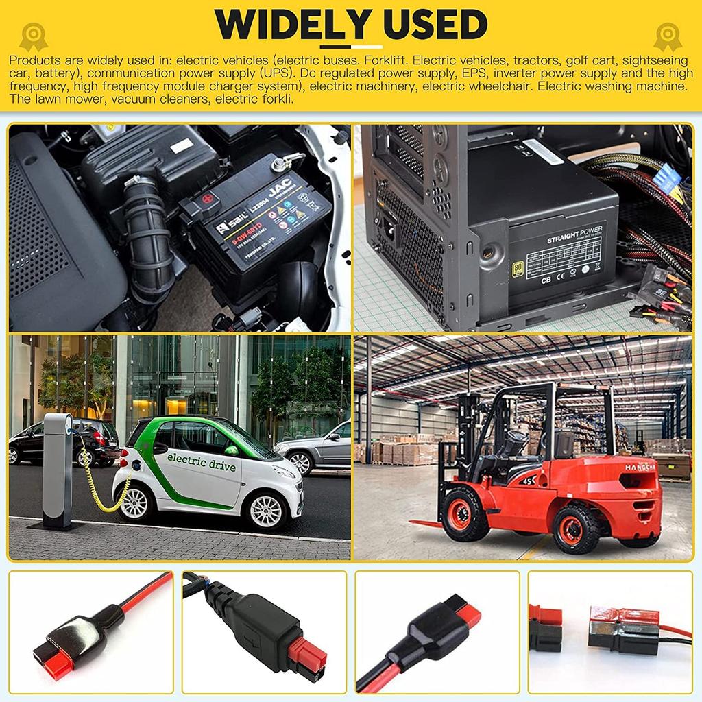 GTIWUNG 15 Pairs 45A/30A 600V Quick Disconnect Power Terminal Connector, Red Black Quick Connect