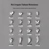 50pcs Mini Irregular Flatback Rhinestones: Shiny Heart & Rectangle Diamonds Nail Art Decorations, White