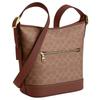 COACH Canvas Jude 23 Logo embossed coated canvas and fine pebbled leather Tote bag Tote bag shopping bag shoulder crossbody bag medium women's brown