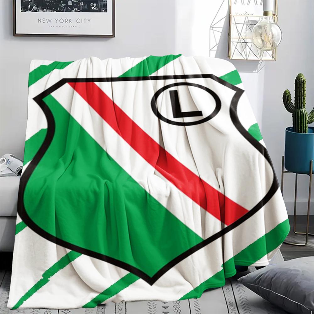 1pc Legia Warsaw Print Flannel Blanket, High quality Comfortable for All Seasons, Home Decor, Warmth and Comfort, Perfect for Christmas Gifts68