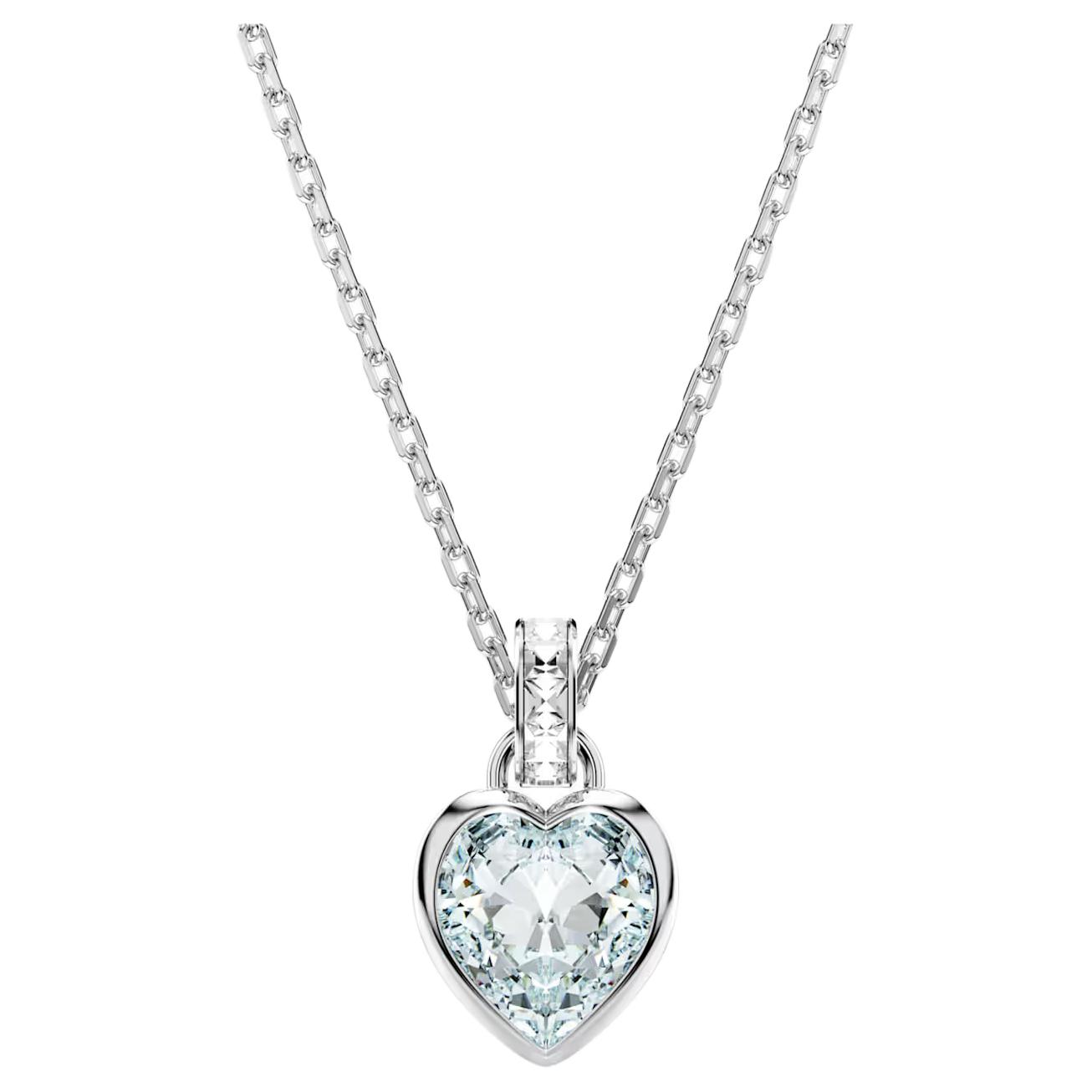 Swarovski Imber Heart Diamond Pendant Necklace Women necklace Silver 5711346 Box (Random Color)