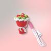 Valentine'S Day Keychain Elegant Hand-Knitted Flower Keychain Rose Bouquet Pendant Charming Mini Flower Ornament For Bag Hanging