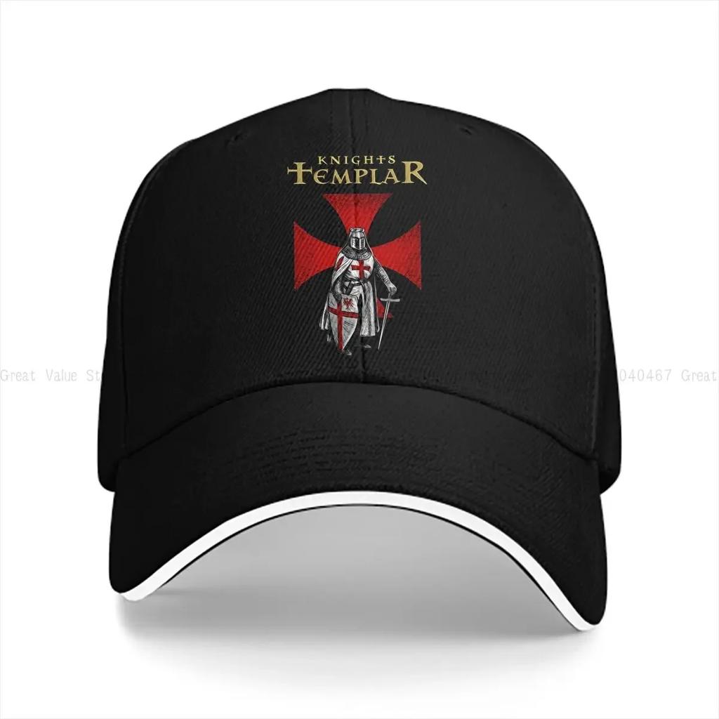 Crusader Knights Templar With Christian Red Cross Baseball Caps Peaked Cap Knights Templar Sun Shade Hats for Unisex Women