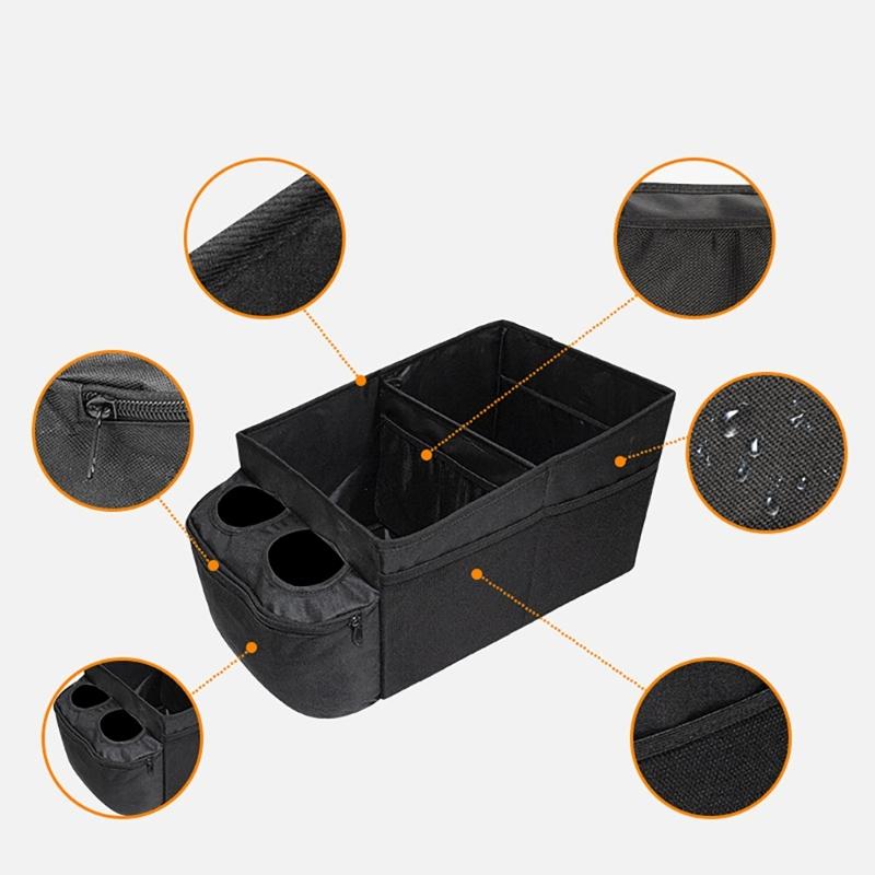 Multifunction Car Storage Bag Oxford Fabric Car Organizers Multiple Compartment for Easy Installation Removal in Any Vehicle