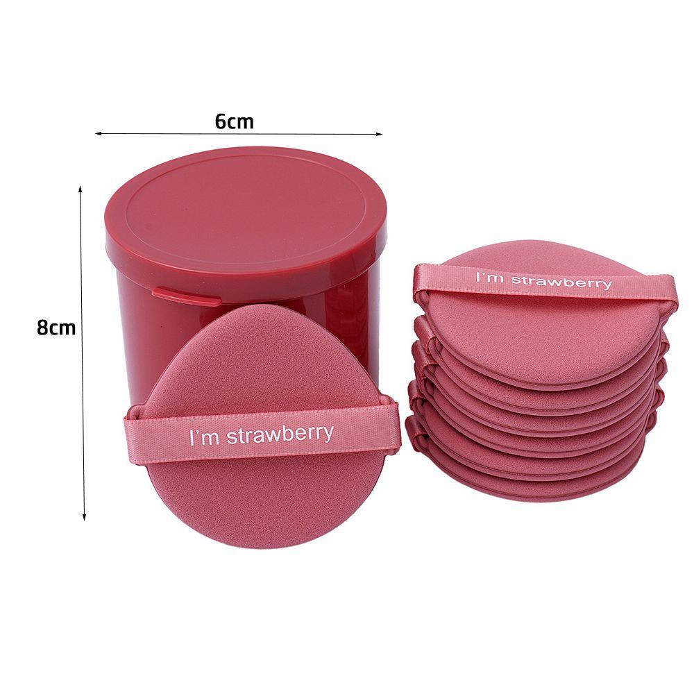 7PCS/Set Double Side Cosmetic Puff Set Water Drop/Round With Storage Box Makeup Sponge Soft Powder Puff Evenly Applies Makeup