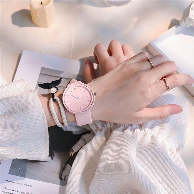 Minimalistischer Stil Mädchen Mode Quadratisch Einfache Uhr Temperament Hoher Wert Mittelschüler Quarz Damen Uhr