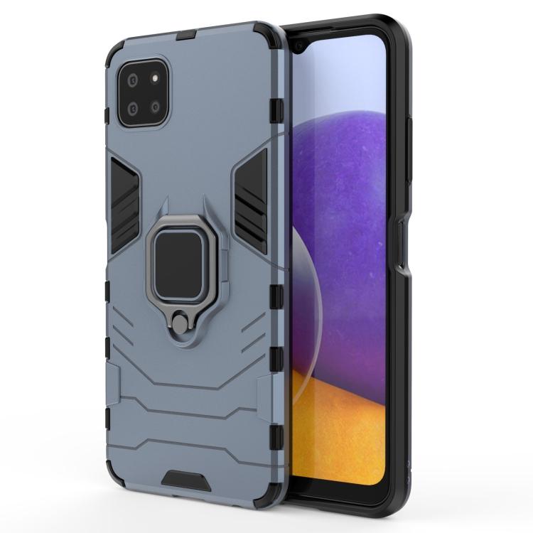 

For Samsung Galaxy A22 5G Shockproof PC + TPU Protective Case with Magnetic Ring Holder For Samsung Galaxy A22 5G синій