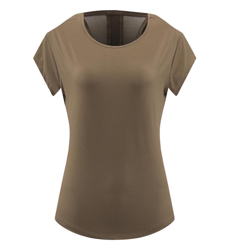 Women's Breathable Summer Sports T-Shirt - Moisture-Wicking, Round Neck, Short Sleeve, Dance & Fitness Style