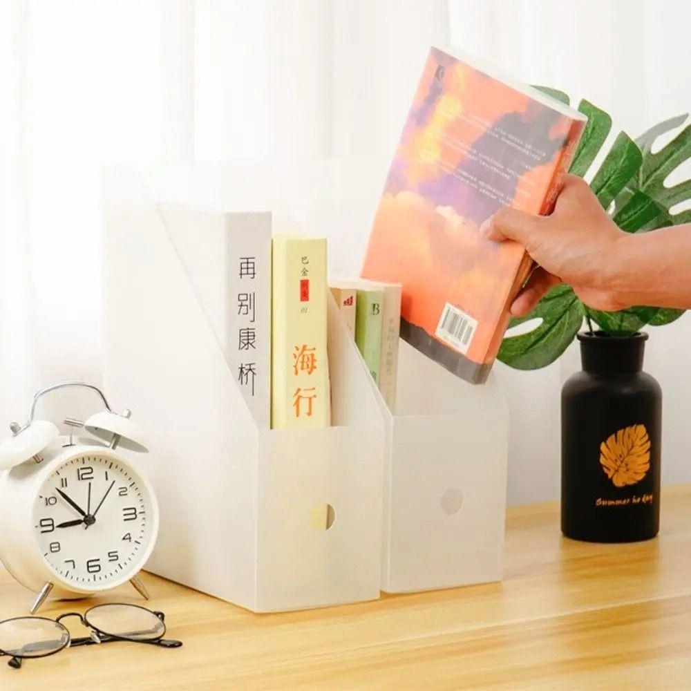 1Pcs New Document Paper File Storage Rack Stand Shelf Rack Plastic Desktop File Folder Desk Vertical Book Magazine Holder
