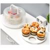 Plastic Round Cake Box Carrier Handle Pastry Storage Holder Dessert Container Cover Case Cake Accessories Food Storage Box
