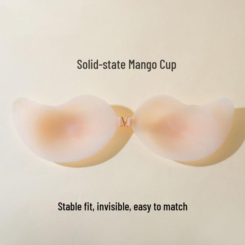 

Ультратонкие силиконовые накладки на соски в форме манго для женщин - Светлый тон кожи, Пуш-ап, Невидимые для свадебных платьев и большого бюста A