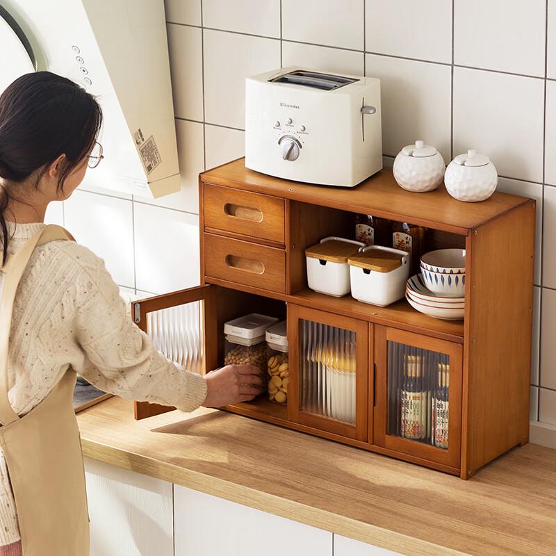 Bamboo Kitchen Countertop Storage Cabinet