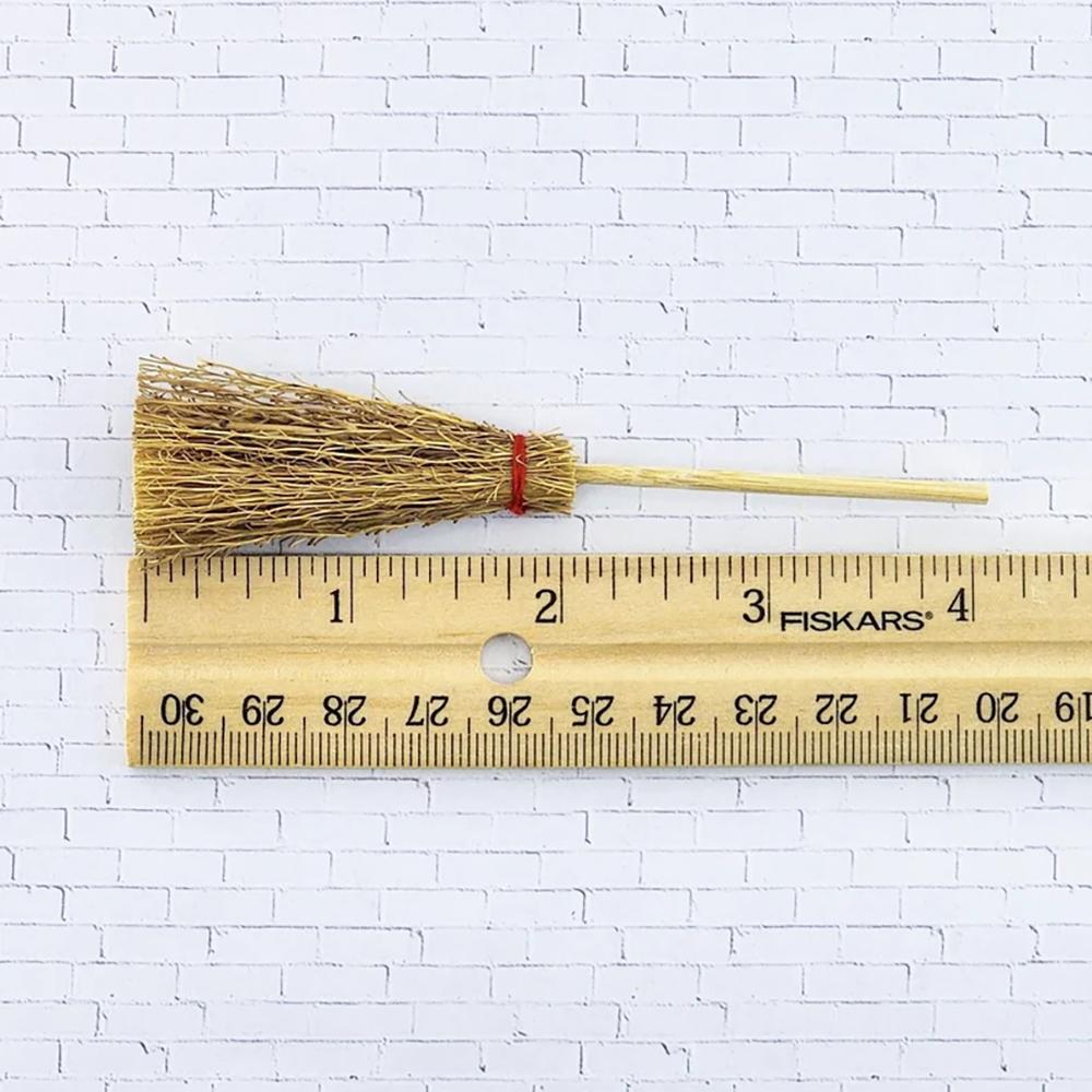 10Pcs Miniature Broom Witch Broom Fall Halloween Hanging Decor Dollhouse Halloween Broom Fairy Garden Accessories Trick or Treat