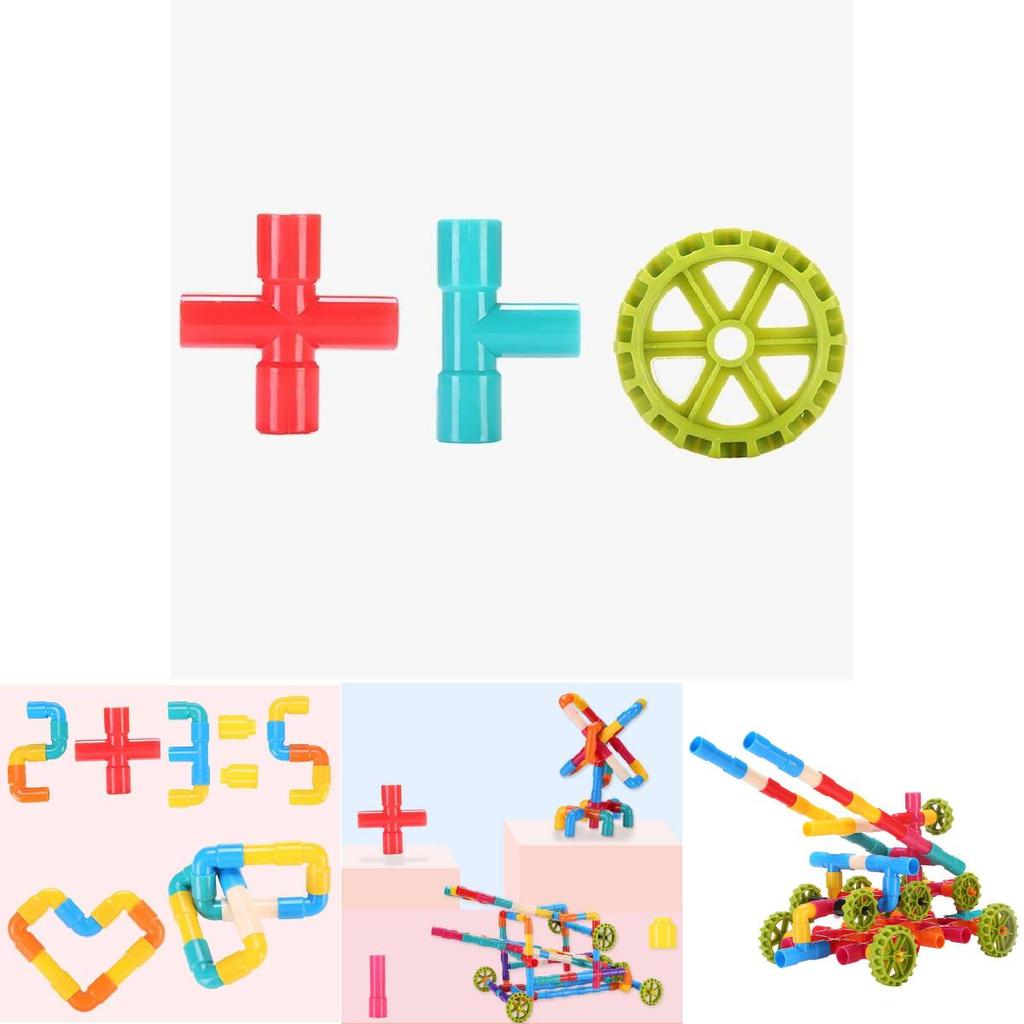 Wasserrohr Bausteine Kreatives Puzzle Montagespielzeug Für Jungen und Mädchen 2-3 Jahre
