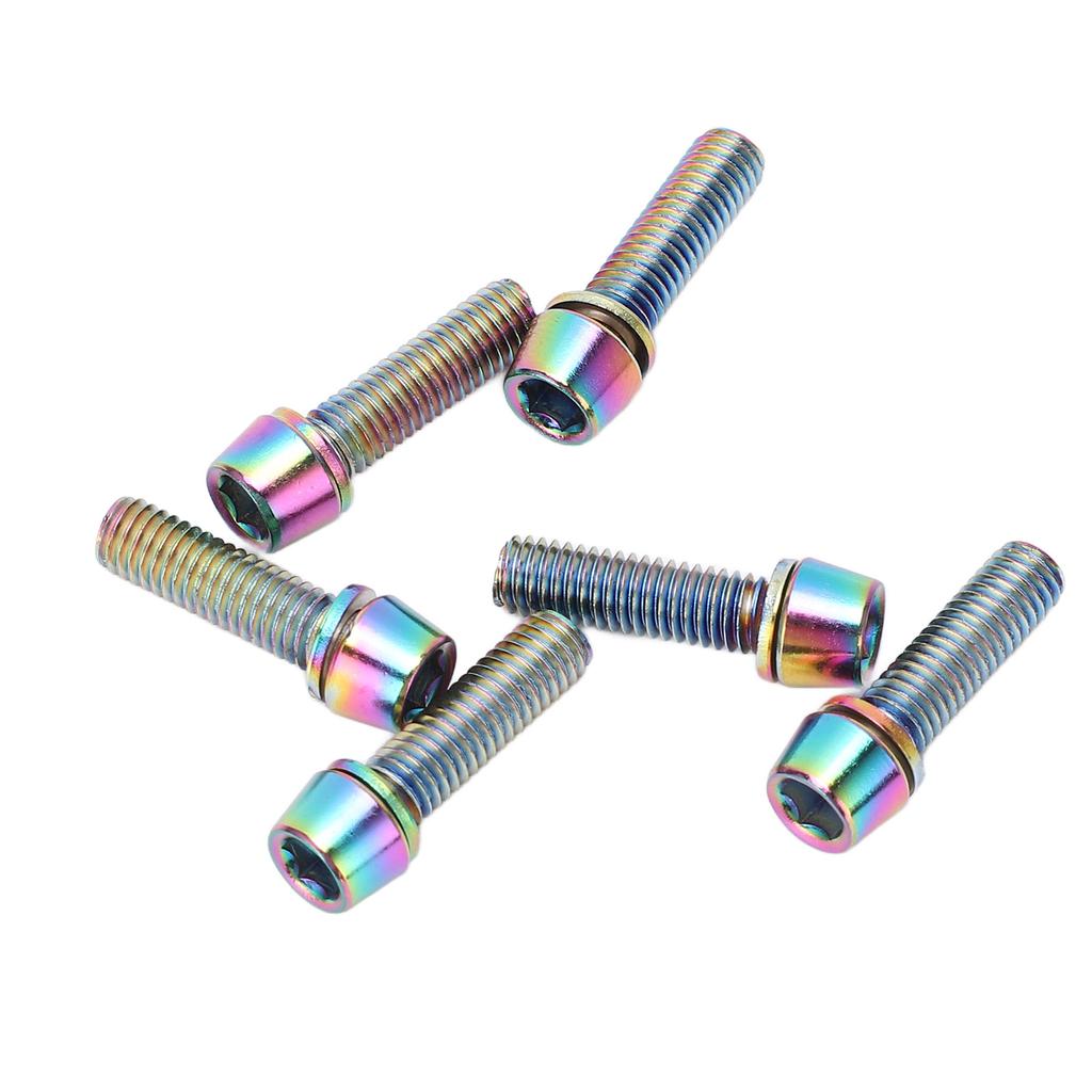 Steel Water Bottle Cage Bolts M5x23mm Colorful Water Bottle Cage Bolts for Fixing Handlebar Ends