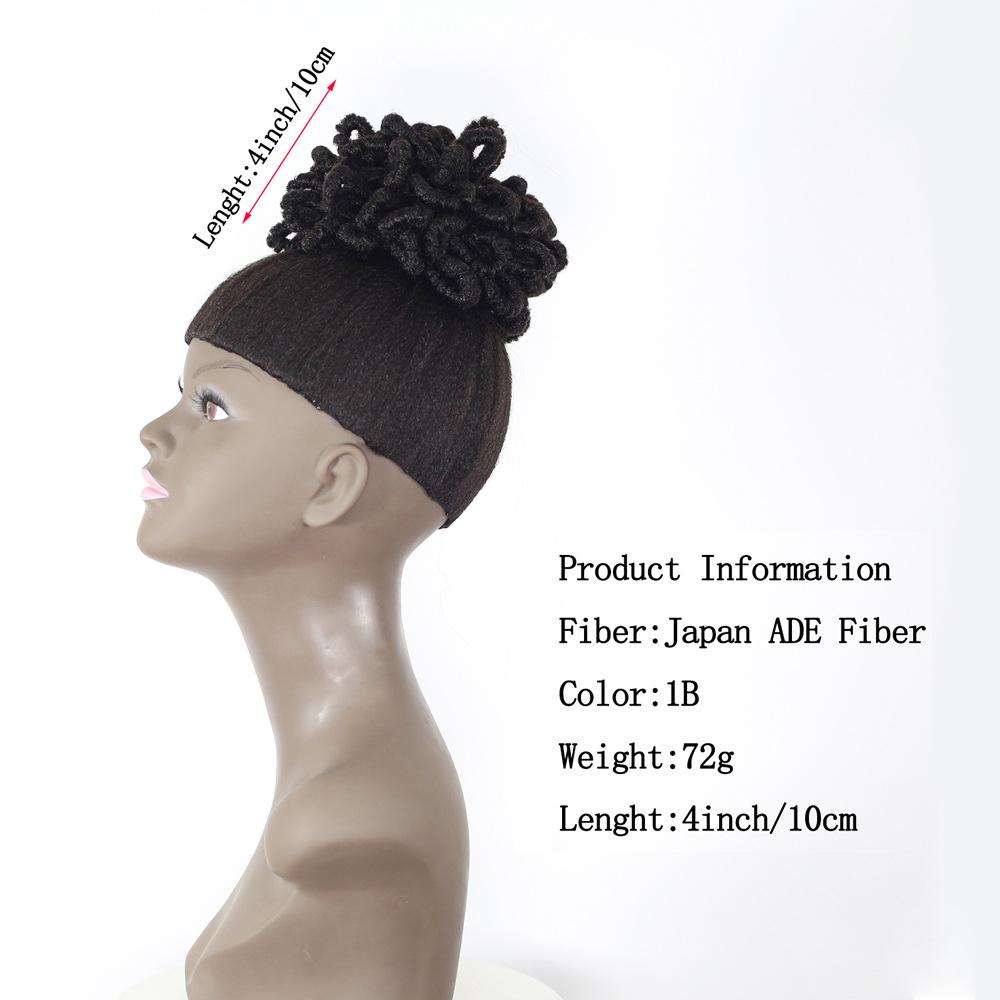 African Iron Wire Synthetic Fiber Dreadlocks Hair Bun