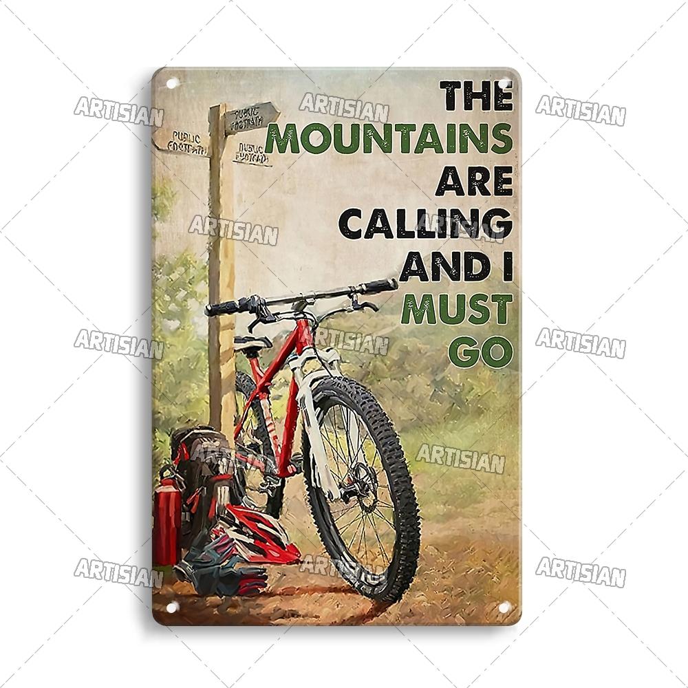 Artisian Cycling Metal Sign Bicycle Tin Plaque Bike Decorative Poster Wall Decor Garage Bar Pub Club Hotel Cafe Kitchen Home