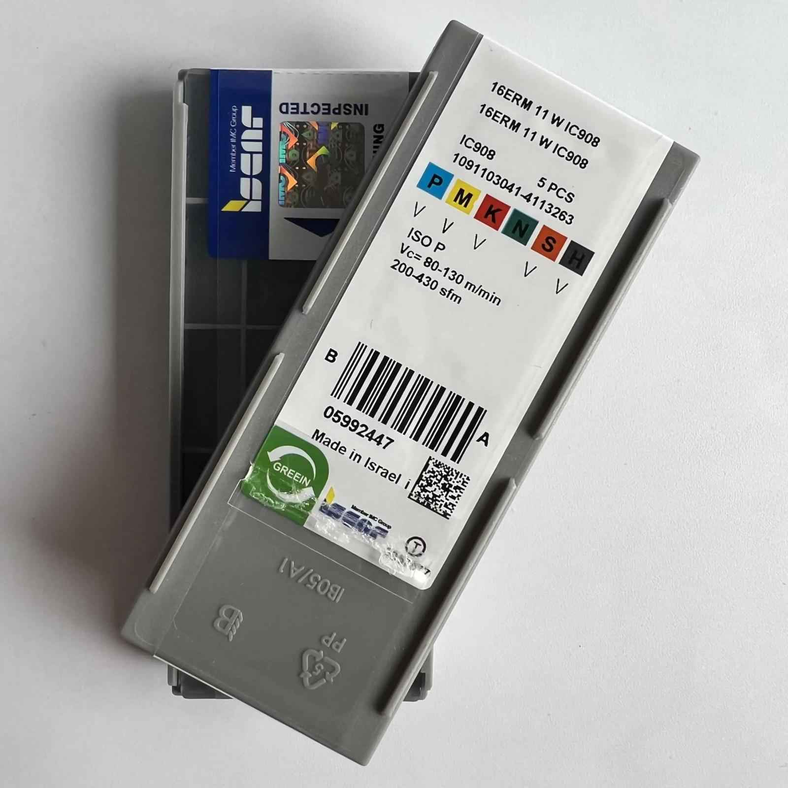 

ISCAR / 16ERM11W IC908 Industrial indexable carbide inserts 10 Pcs