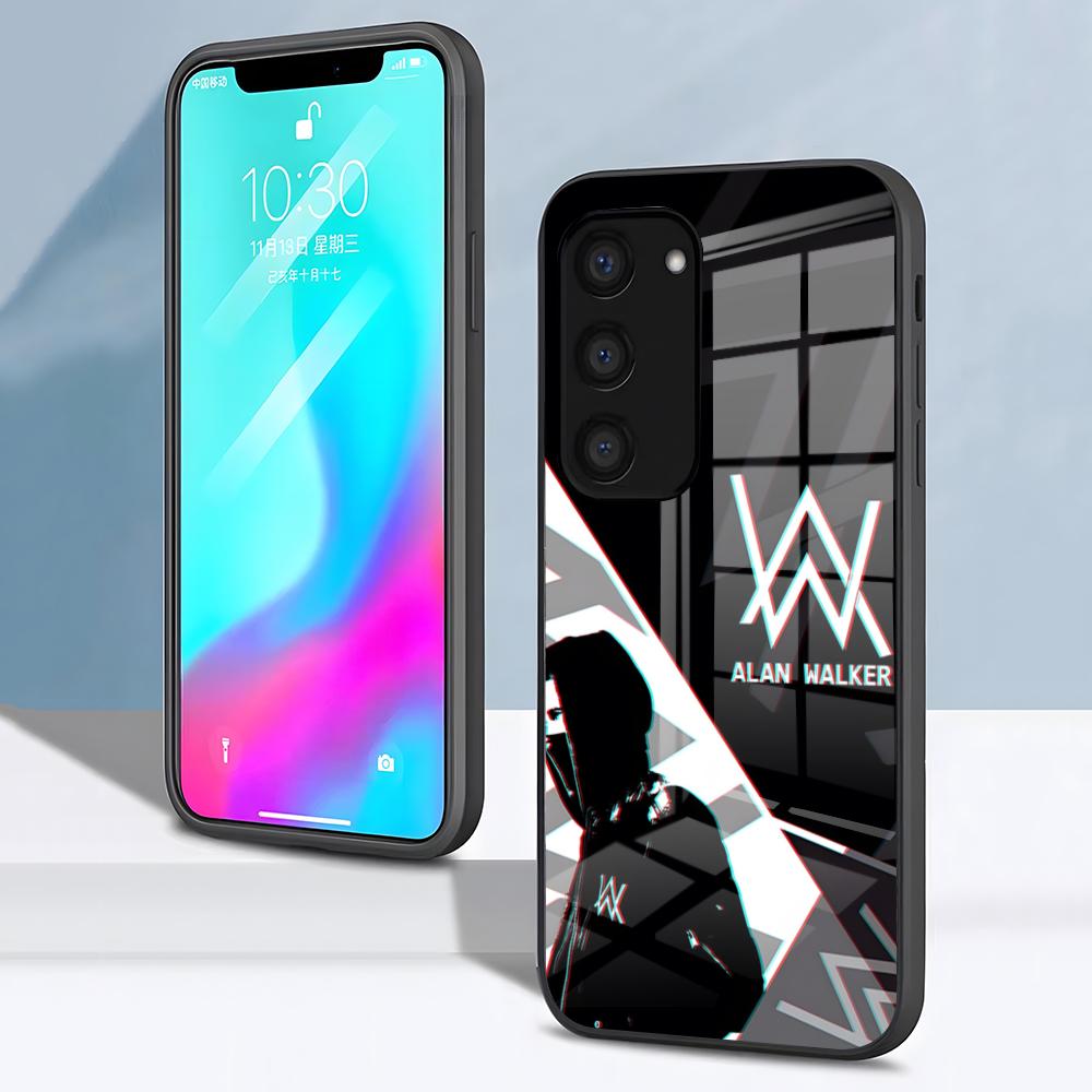 A-Alan Walker DJ Phone Case For Samsung S26 S25 S24 FE S23 S22 S21 Plus S20 Ultra Note20Ultra Black Glass Cover