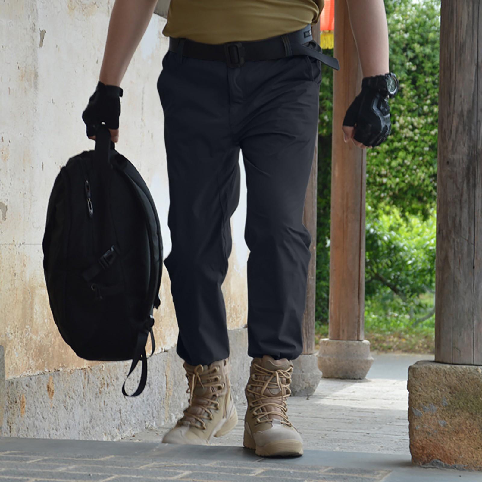 

Men sl Cargo Pants, Outdoor Working Fishing, Camping, Wear-resistant Work Pants With Zipper And Multi-pocket XXL чёрный