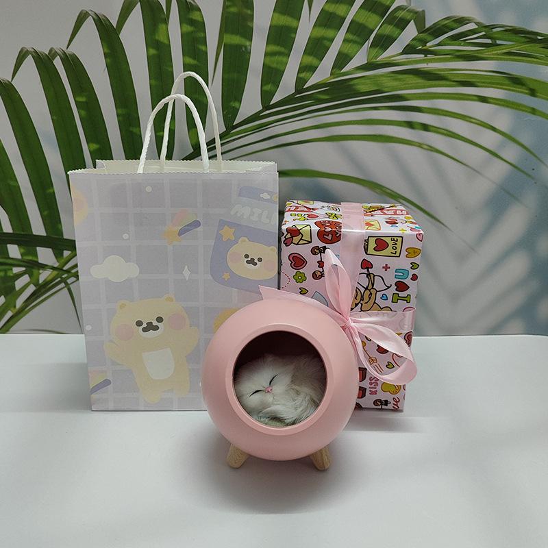 Kreatives Katze Atmosphäre Nachtlicht - USB Wiederaufladbar, Kinder Touch Nachttischlampe