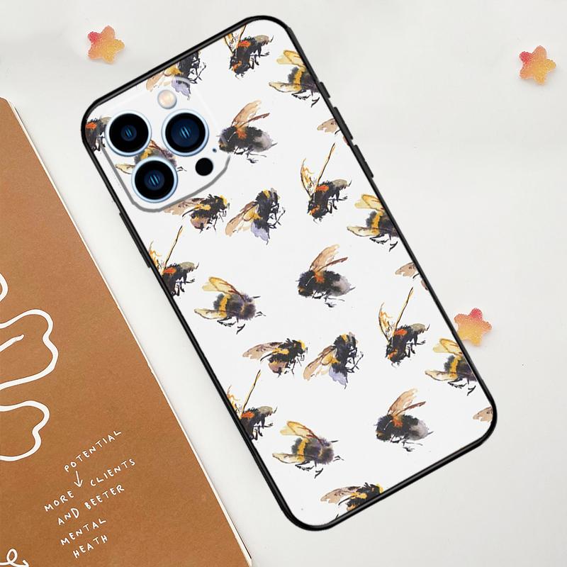 

Bee Honey Phone Case For iPhone 17 Pro Max 11 14 15 16 Pro Max 12 13 mini 16 Plus 16e 17 Air Funda iPhone 12 Pro
