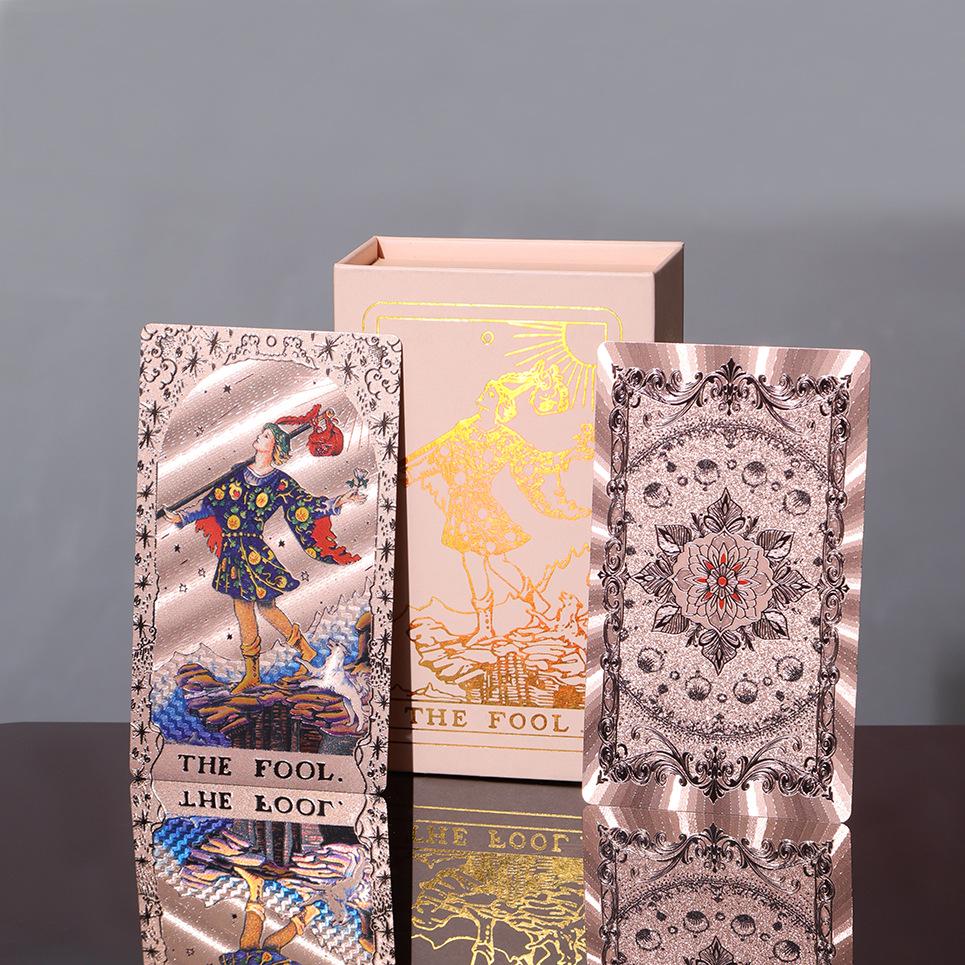 Genuine Weite Gold Foil PET Tarot Deck - Full Set Printed Tarot Board Game Cards