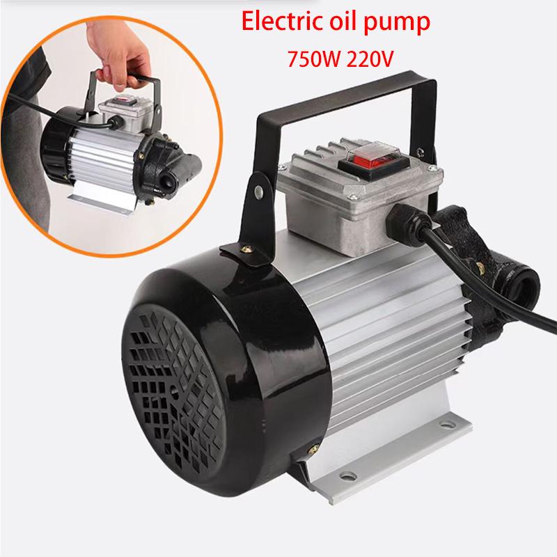 220V 750W Car Electrical Self-priming Portable Micro Gear Oil Oil Transport Pump Oil Filling Machine Electric Oil Transport Pump