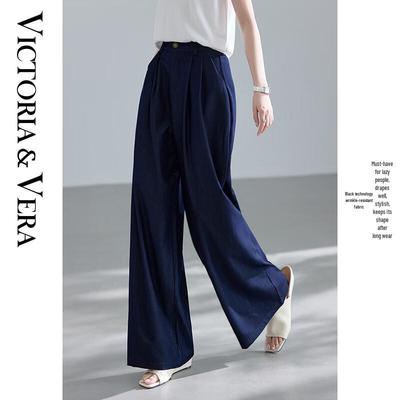 Wrinkle-Resistant Wide-Leg Trousers
