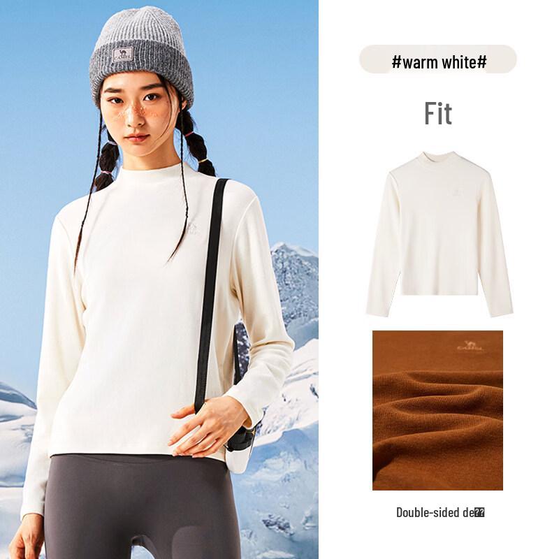 Camel Women s Semi-High Neck Long Sleeve T-shirt
