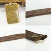 Used BORBONESE Shoulder Bag 913722 Suede/leather Brown Quail Pattern