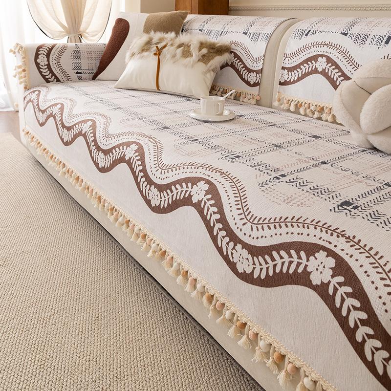 

Medieval Special-Shaped Sofa Cushion, Advanced Sense, One-Piece Straight-Row Combination Sofa Seat Cushion New Cover Cloth 70*70cm