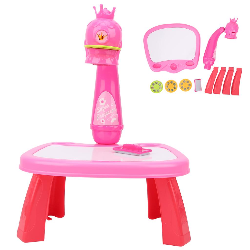 Drawing Projector Toy Electric Painting Drawing Table Projector Toddler Educational ToyPink