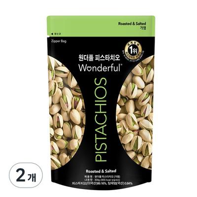 Wonderful Salted Pistachios, 300g, 2 Pieces, Korean Nuts