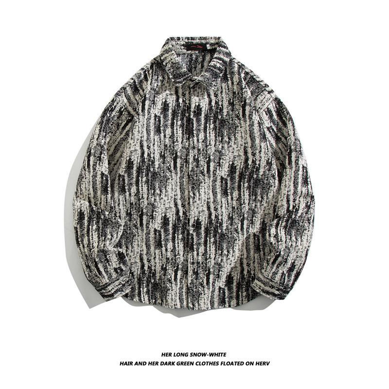 

Мужская винтажная барочная японская этническая вышитая куртка с длинными рукавами свободного покроя для осени и зимы XX-Large