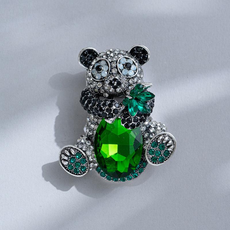 Bo Xin Yun Crystal Rhinestone Panda Brooch - Women s Jacket Accessory Pin