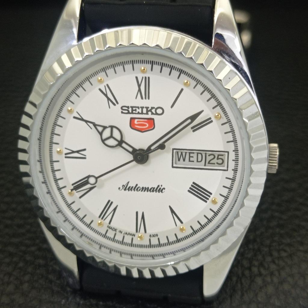 JAPAN VINTAGE REFURBISHED SEIKO 5 AUTOMATIC ROMAN FIGURE MENS WATCH A442086-1