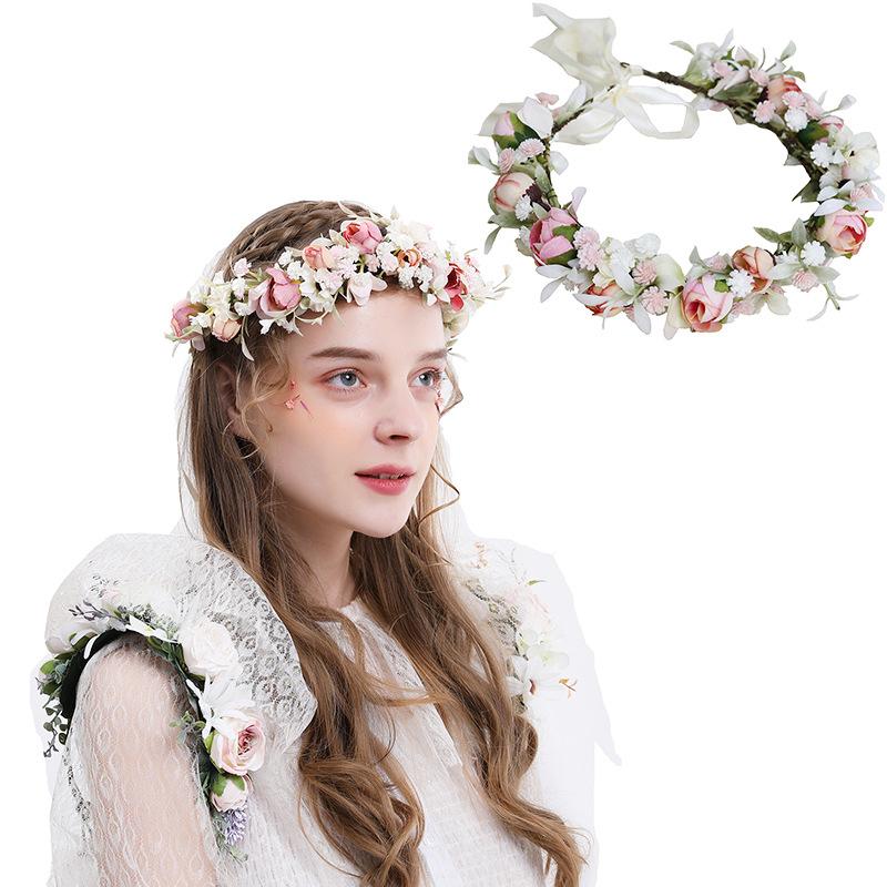 Hot Selling Flower Wreath On the Women's Head, Women's Hair Accessories, Hair Accessories Hair Band, Women's Hairpins, Flower Wreath for the Bride 