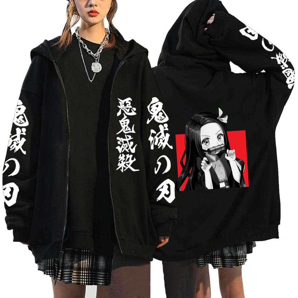 Japan cartoon comics Demon Slayer Zipper Printed Hoodie Fashionable Hoodie Unisex Top/Outerwear 0081