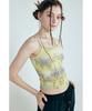 Kinetikeullo Rib Crop Sleeveless Top (Yellow)