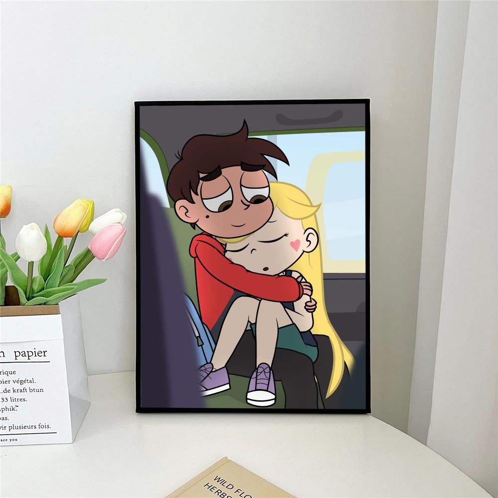 1pc Stars Vs The Forces Evils Self-adhesive Art Poster Waterproof Paper Sticker Coffee House Bar Room Wall Decor