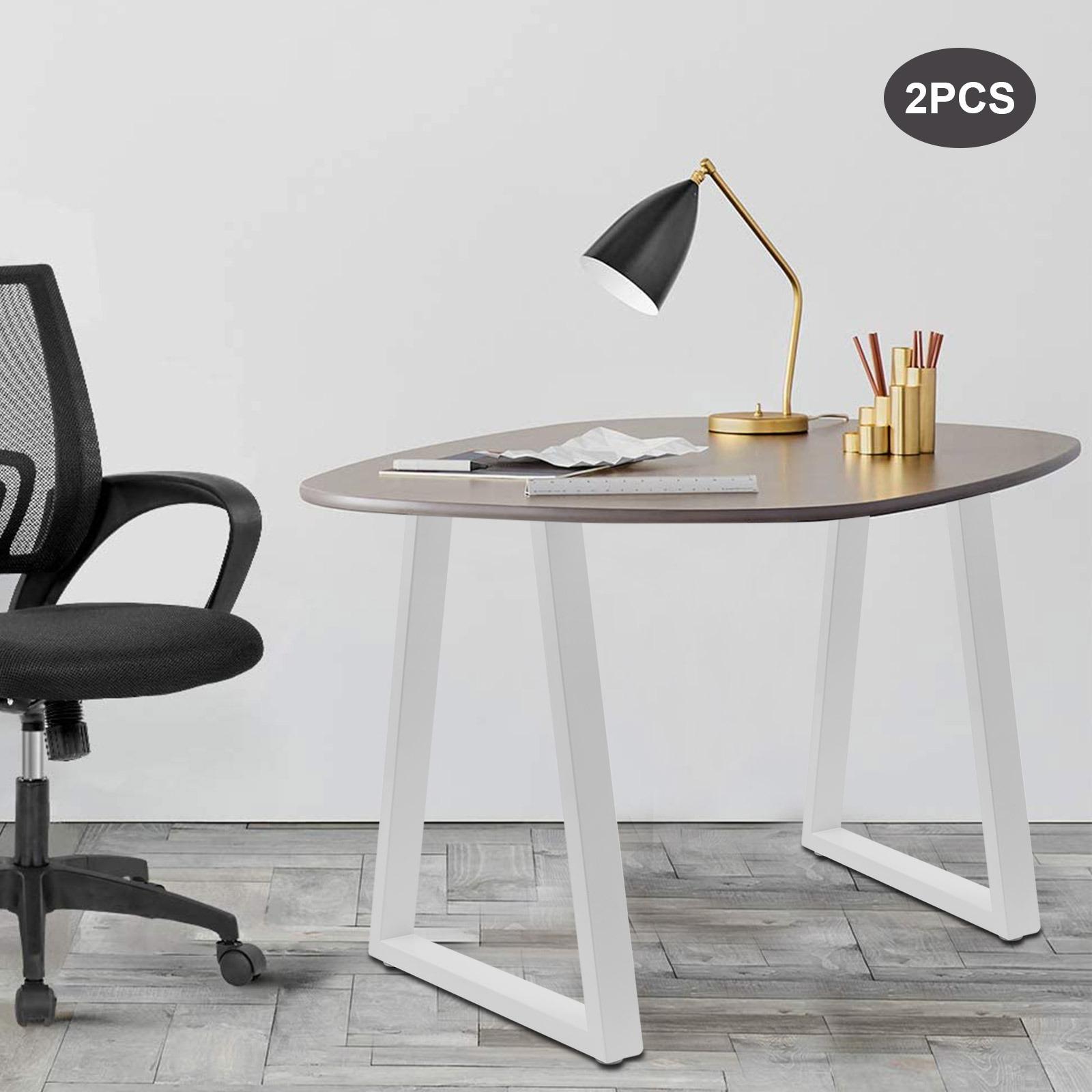 

28-дюймовые белые металлические ножки для стола, 2 шт. трапециевидные рамы-опоры для стола, мебельные детали, подходящие для обеденных столов, компьютерных столов белый