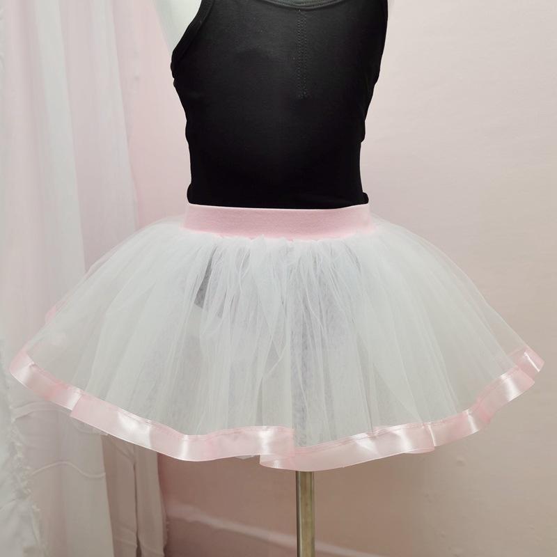 

Дитяча балетна спідниця-пачка для виступів - Біла сітка, чотири шари Small (0.9-1.3 meters)