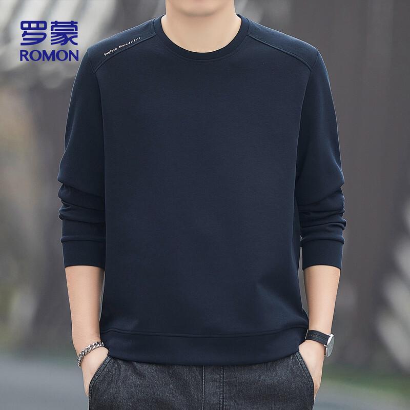 ROMON Men's Round Neck Long Sleeve Sweatshirt