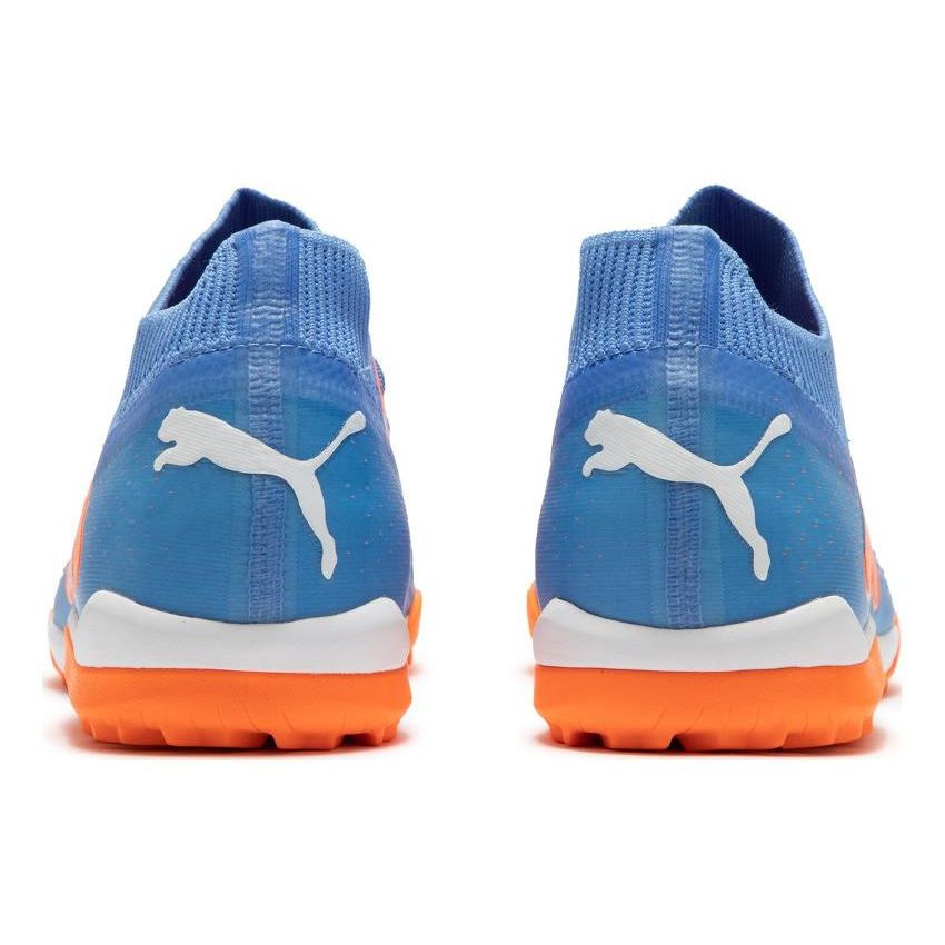 Puma Future Match Round Toe Lace-Up TT (Rubber Studs) Artificial Turf Soccer Shoes Men Soccer Shoes Blue Orange 107184-01